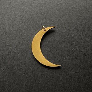 24k gold plated Sterling Silver Crescent Moon Pendant